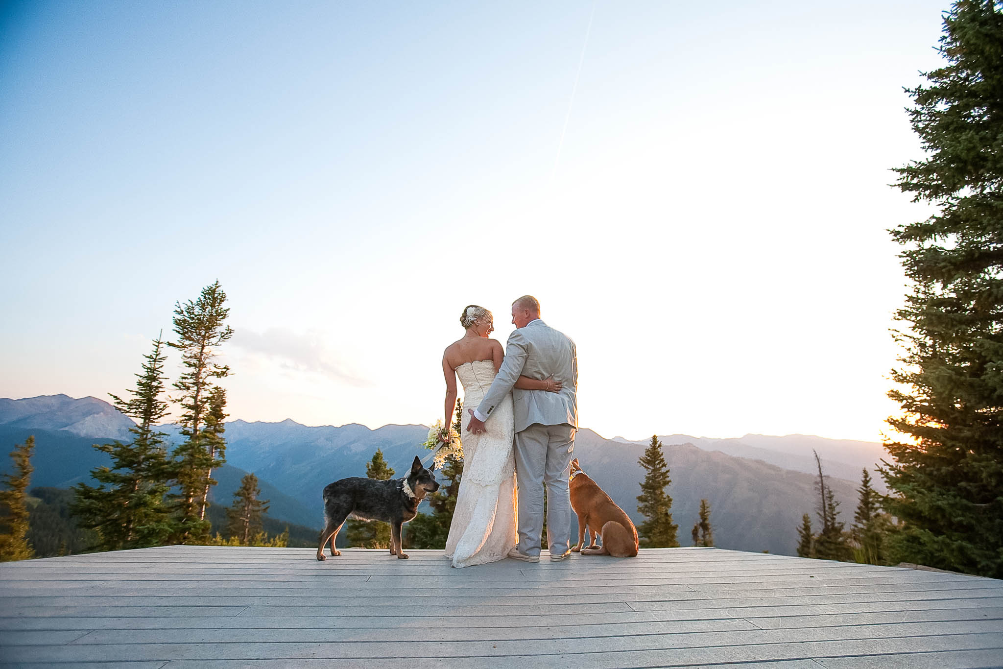 Wedding deck on Aspen Mountain
