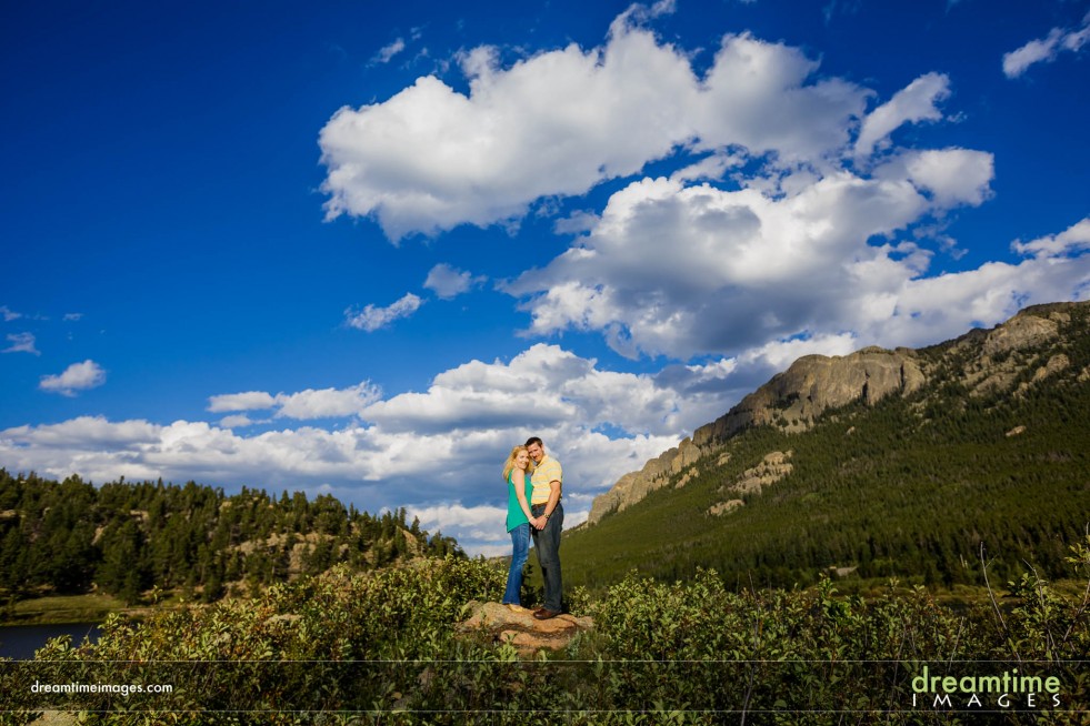 Lakeside engagement at Lily Lake